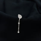 Natural Diamond Chain Dangle Earring for Cartilage Piercing Natural - ( HI-SI ) - Rosec Jewels