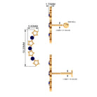 Rosec Jewels-Natural Blue Sapphire Celestial Climber Earring