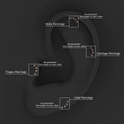 Rosec Jewels-Natural Blue Sapphire Celestial Climber Earring