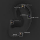 Rosec Jewels-Blue Sapphire Starburst Earring for Conch Piercing