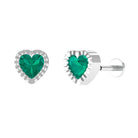 Rosec Jewels-Natural Emerald Heart Earring for Helix Piercing