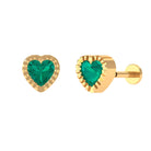 Rosec Jewels-Natural Emerald Heart Earring for Helix Piercing