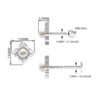 Rosec Jewels-Nature Inspired Freshwater Pearl Upper Lobe Earring