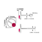 Rosec Jewels-Minimalist Ruby Earring for Conch Piercing