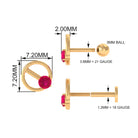 Rosec Jewels-Minimalist Ruby Earring for Conch Piercing