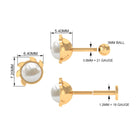 Rosec Jewels-Real Freshwater Pearl Solitaire Earring for Helix Piercing