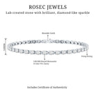 Certified Moissanite Eternity Tennis Bracelet for Women D-VS1 - Rosec Jewels