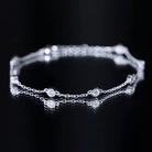 Lab Grown Diamond Chain Bracelet for Women Lab - ( EF-VS ) - Rosec Jewels