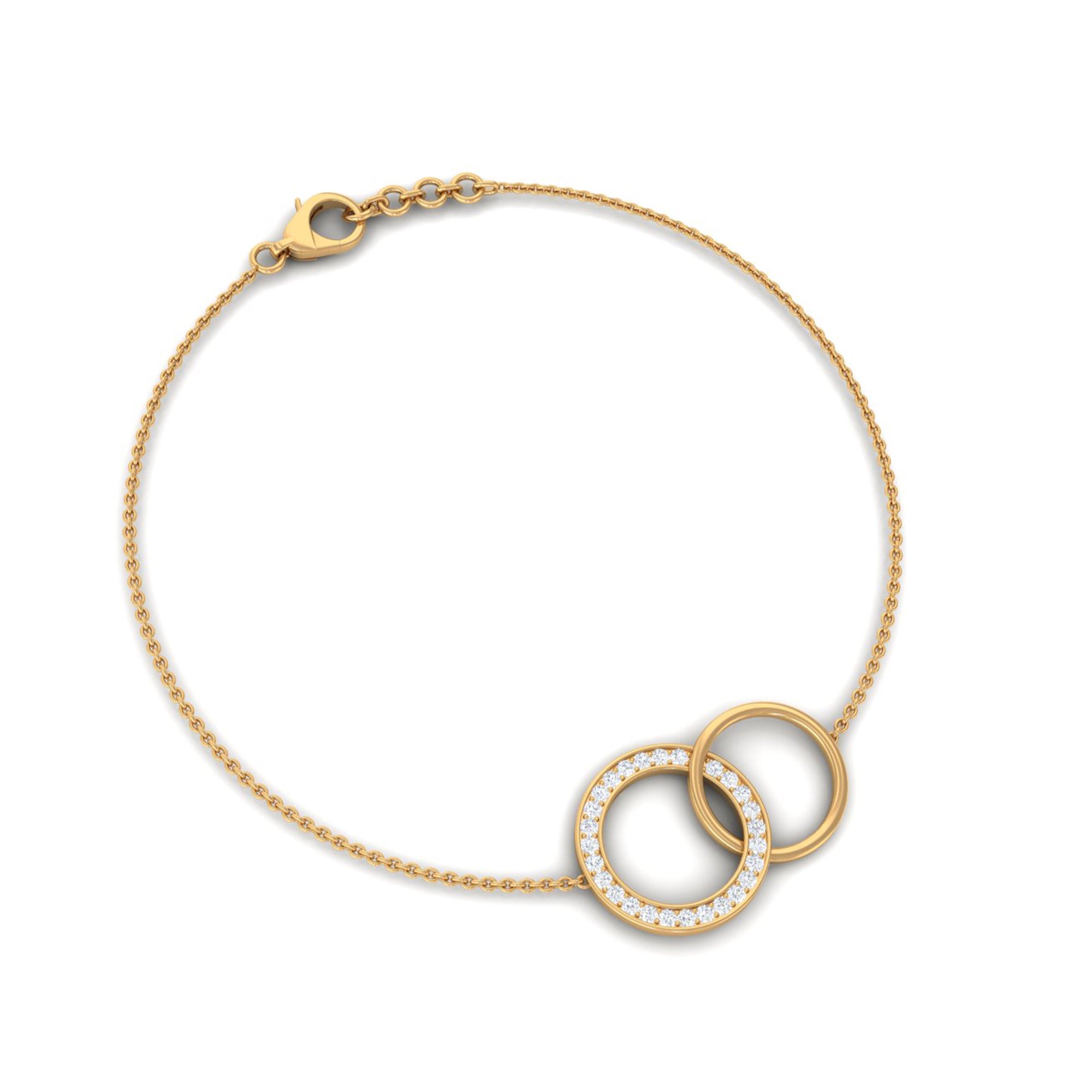 Diamond Eternity Chain Bracelet For Women Lab - ( EF-VS ) - Rosec Jewels