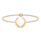 Certified Diamond Moon Chain Bracelet Lab - ( EF-VS ) - Rosec Jewels