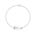 Rosec Jewels-Surface Prong Set Diamond Love Chain Bracelet