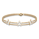 Rosec Jewels-Certified Diamond Star Double Chain Bracelet