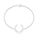 Certified Diamond Moon Chain Bracelet Natural - ( HI-SI ) - Rosec Jewels