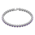 Natural 3.4 Carat Amethyst Tennis Bracelet for Women AAA - Rosec Jewels