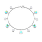 Rosec Jewels-Diamond Evil Eye Chain Charm Bracelet
