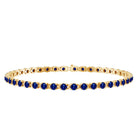 Lab Created Blue Sapphire Tennis Bracelet for Women AAAA - Rosec Jewels