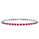 Lab Created Ruby Tennis Bracelet with Certificate AAAA - Rosec Jewels