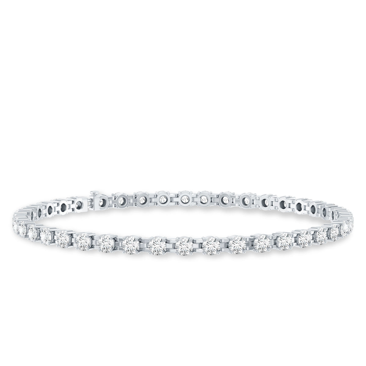 Round Cut Certified Lab Grown Diamond Tennis Bracelet for Women Lab - ( EF-VS ) - Rosec Jewels