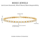 Round Cut Certified Lab Grown Diamond Tennis Bracelet for Women Lab - ( EF-VS ) - Rosec Jewels