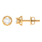 Rosec Jewels-Round Diamond Solitaire Stud Earrings with Screw Back