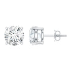 IGI Certified 2 Carat Round Lab Grown Diamond Stud Earrings with Screw Backs Lab - ( E-VS1 ) - Rosec Jewels