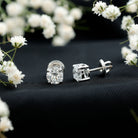 IGI Certified 2 Carat Round Lab Grown Diamond Stud Earrings with Screw Backs Lab - ( E-VS1 ) - Rosec Jewels