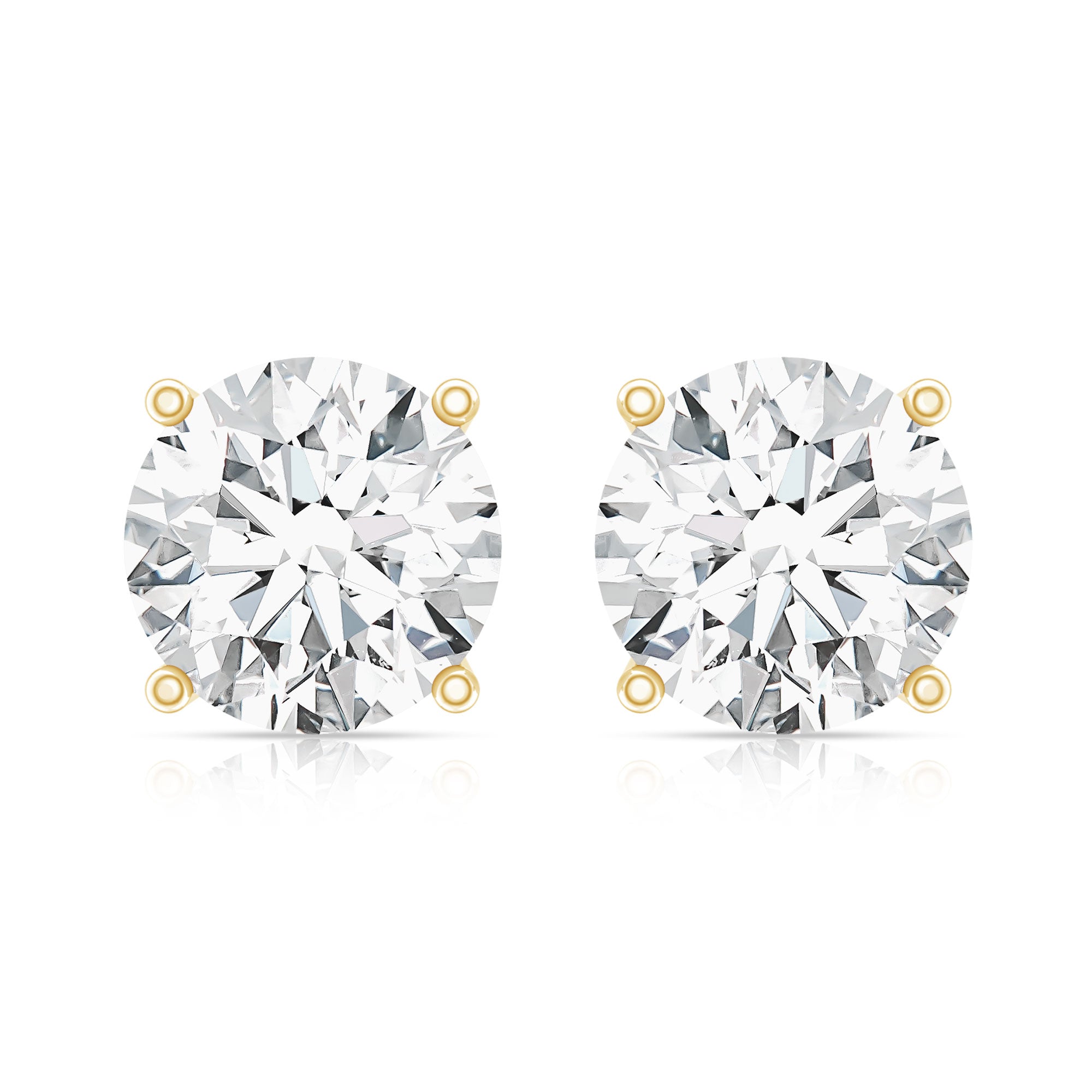 Rosec Jewels-4 Carat Lab Grown Diamond Stud Earrings with IGI Certificate