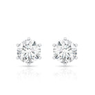 Rosec Jewels-IGI Certified 2 Carat Lab Grown Diamond Solitaire Stud Earrings
