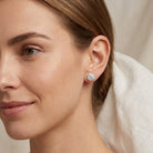 IGI Certified 4 Carat Lab Grown Diamond Solitaire Studs Lab - ( E-VS1 ) - Rosec Jewels