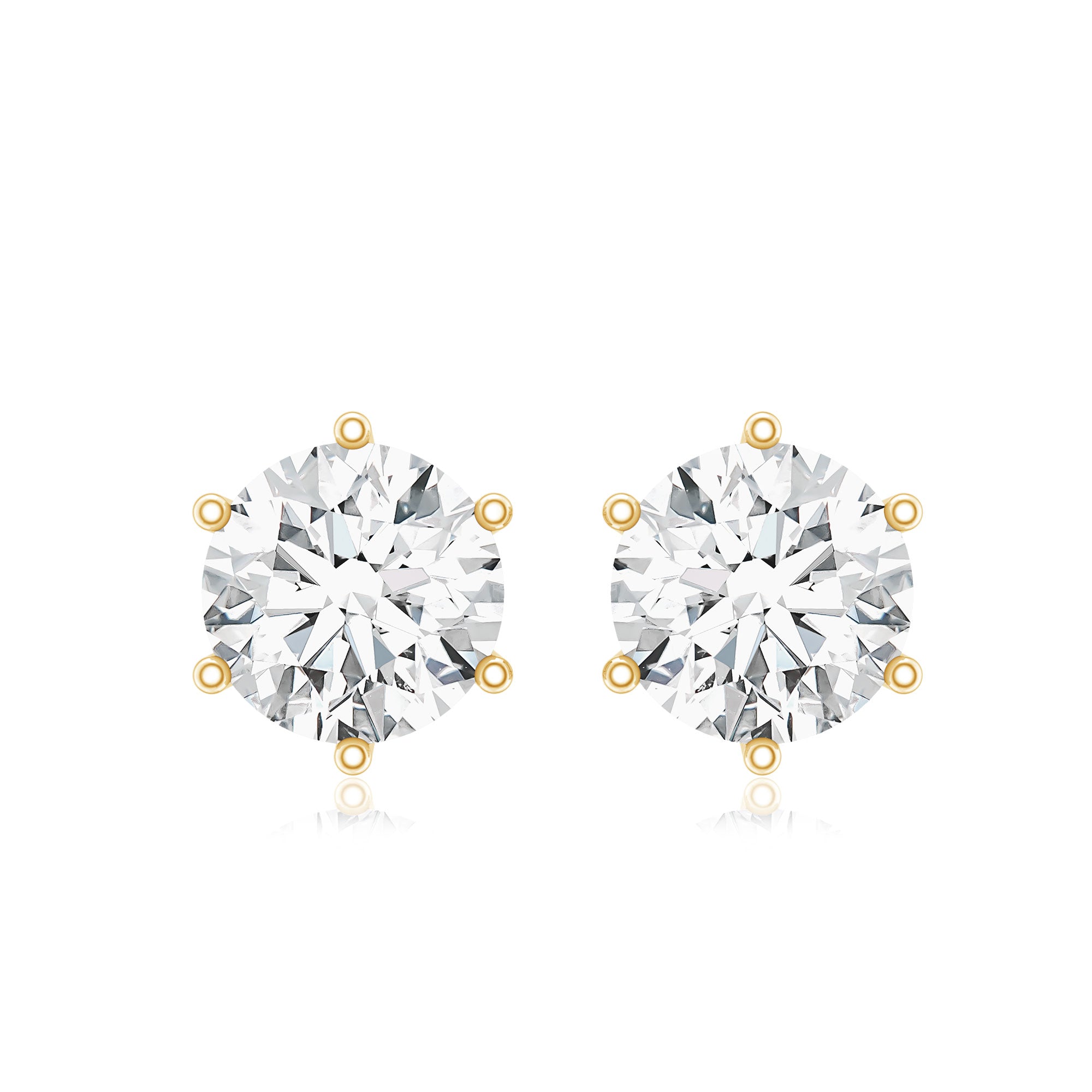 Rosec Jewels-IGI Certified 4 Carat Lab Grown Diamond Solitaire Studs