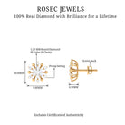 Rosec Jewels-Diamond Cluster Snowflake Stud Earrings