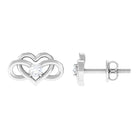 Rosec Jewels-Diamond Infinity Heart Earrings For Women