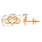 Rosec Jewels-Diamond Infinity Heart Earrings For Women