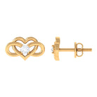 Rosec Jewels-Diamond Infinity Heart Earrings For Women