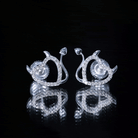Round Diamond Devil Heart Earrings Natural - ( HI-SI ) - Rosec Jewels