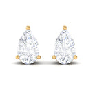 Rosec Jewels-Pear Cut Diamond Solitaire Stud Earrings