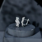 Lab Grown Diamond Infinity Earrings For Women Lab - ( EF-VS ) - Rosec Jewels