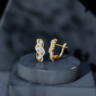 Lab Grown Diamond Infinity Earrings For Women Lab - ( EF-VS ) - Rosec Jewels