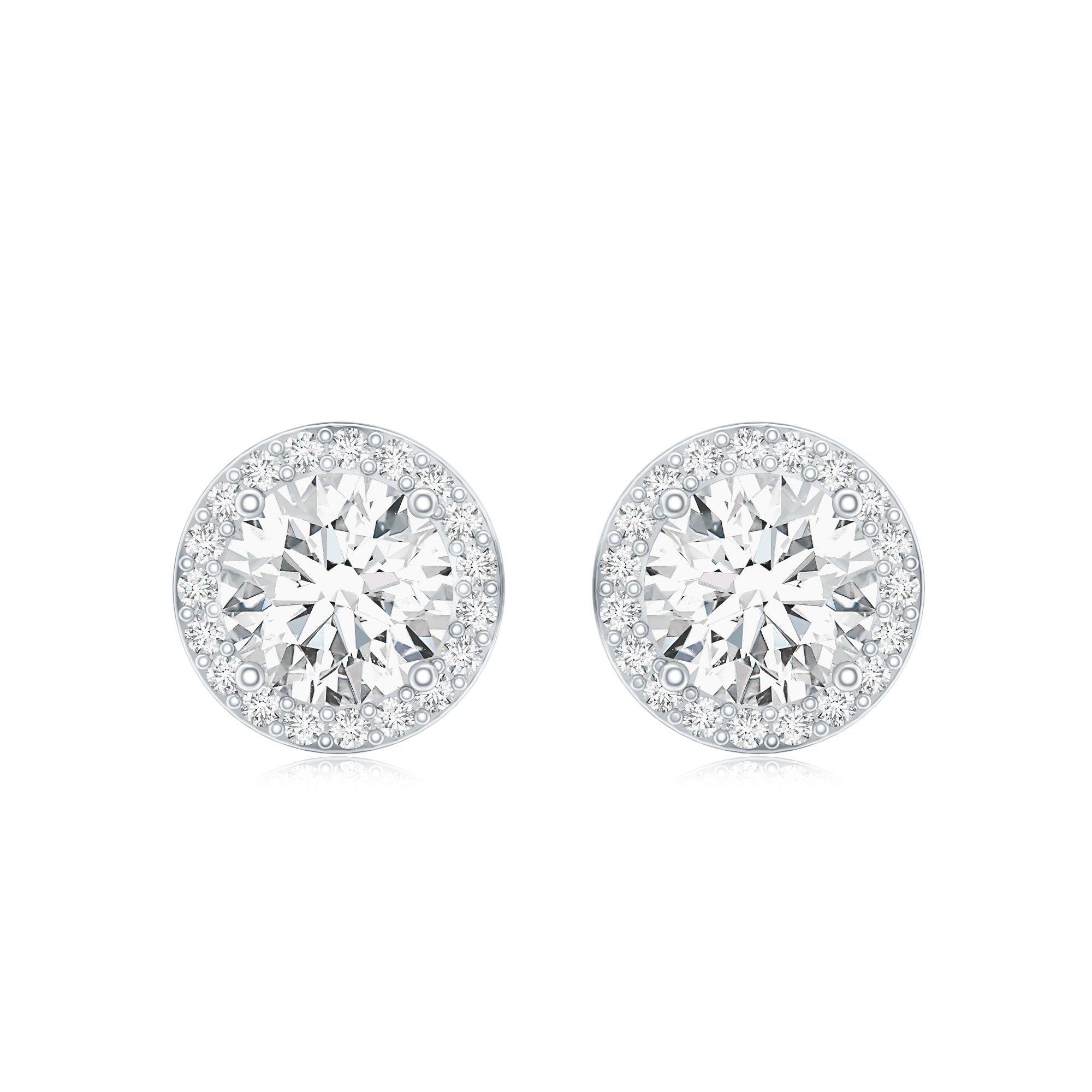 Rosec Jewels-IGI Certified Round Lab Grown Diamond Bridal Stud Earrings