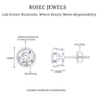 Rosec Jewels-IGI Certified 2 CT Lab Grown Diamond Solitaire Stud Earrings