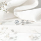 IGI Certified 2 CT Lab Grown Diamond Solitaire Stud Earrings Lab - ( E-VS1 ) - Rosec Jewels