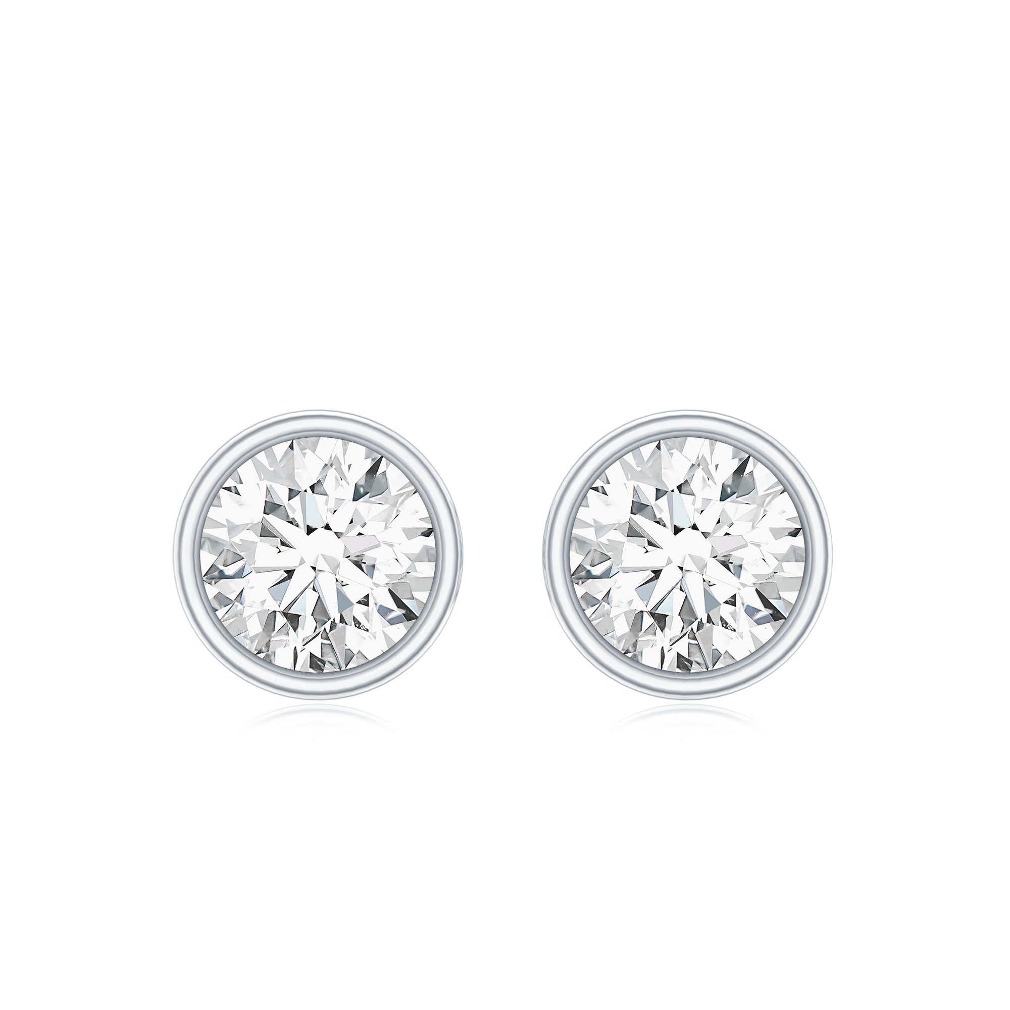 Rosec Jewels-IGI Certified 2 CT Lab Grown Diamond Solitaire Stud Earrings