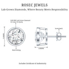 Rosec Jewels-4 CT Lab Grown Diamond Studs with IGI Certificate