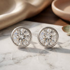 4 CT Lab Grown Diamond Studs with IGI Certificate Lab - ( E-VS1 ) - Rosec Jewels