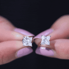 Certified 1.7 Carat Lily Cut Lab Grown Diamond Flower Stud Earrings Lab - ( EF-VS ) - Rosec Jewels