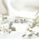 Certified 1.7 Carat Lily Cut Lab Grown Diamond Flower Stud Earrings Lab - ( EF-VS ) - Rosec Jewels