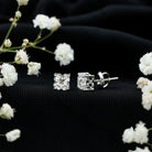 Certified 1.7 Carat Lily Cut Lab Grown Diamond Flower Stud Earrings Lab - ( EF-VS ) - Rosec Jewels