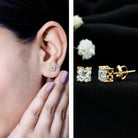 Certified 1.7 Carat Lily Cut Lab Grown Diamond Flower Stud Earrings Lab - ( EF-VS ) - Rosec Jewels