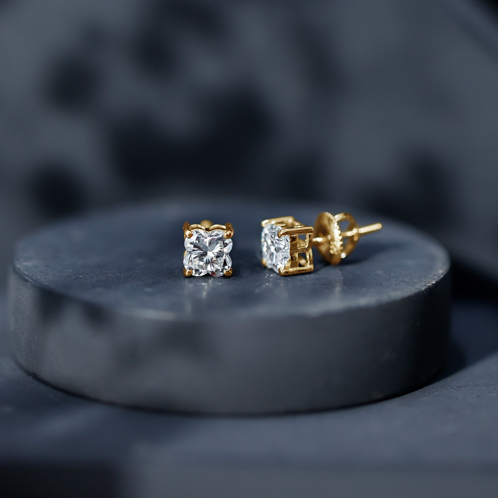Certified 1.7 Carat Lily Cut Lab Grown Diamond Flower Stud Earrings Lab - ( EF-VS ) - Rosec Jewels