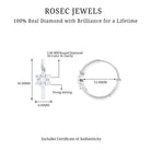Rosec Jewels-Floral Hoop Earrings with Diamond
